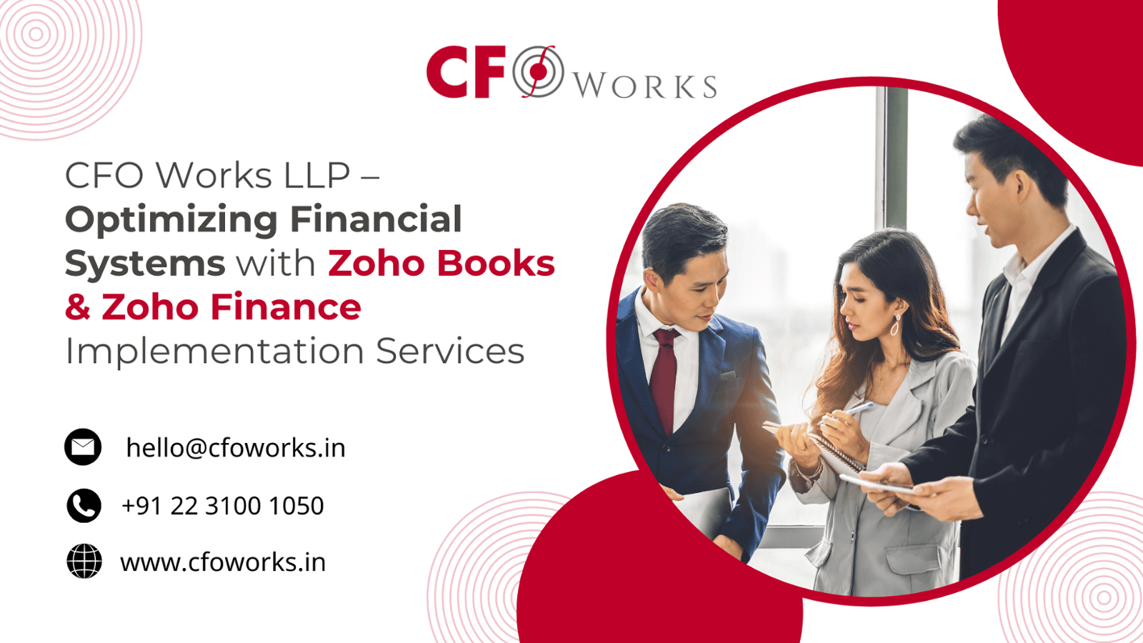 CFO Works LLP – Optimizing Financial Systems with Zoho Books & Zoho Finance Implementation Services