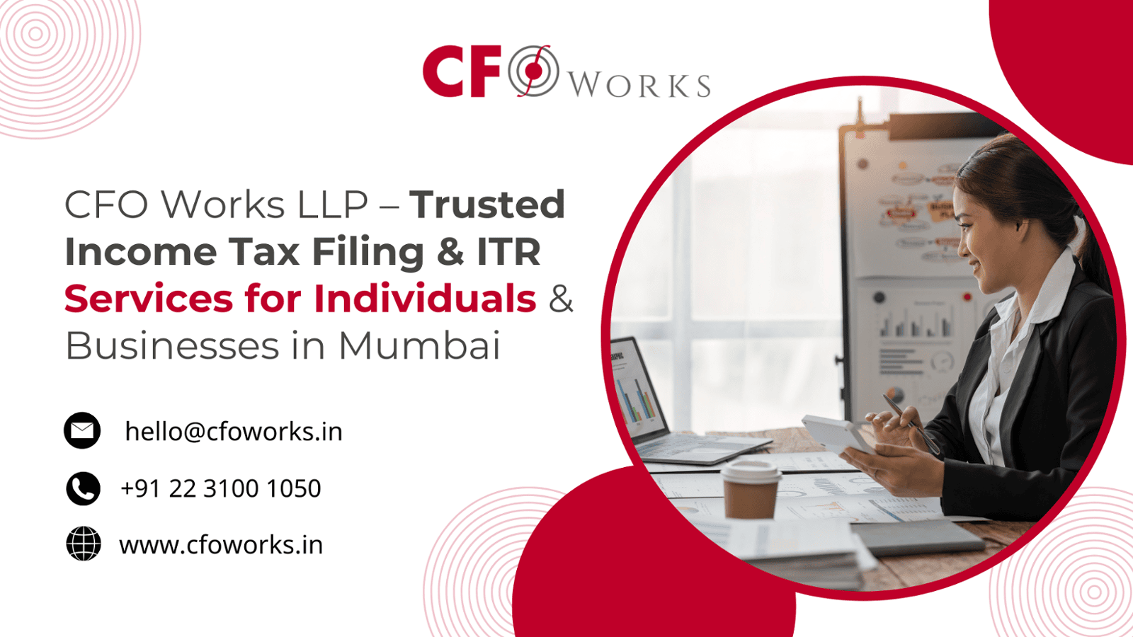 CFO Works LLP – Trusted Income Tax Filing & ITR Services for Individuals & Businesses in Mumbai