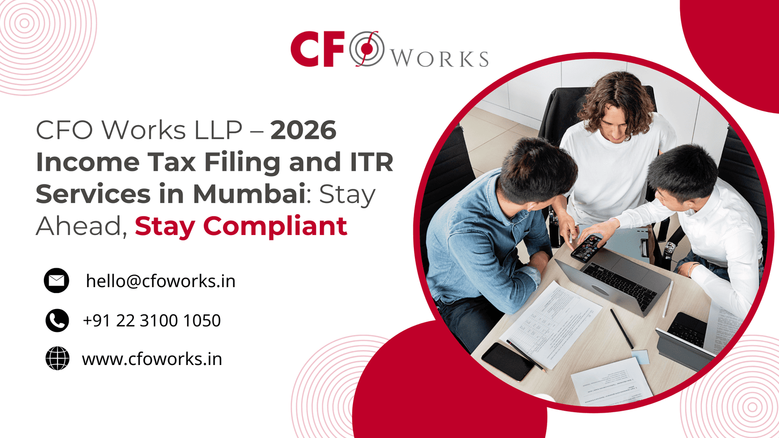 CFO Works LLP – 2026 Income Tax Filing and ITR Services in Mumbai: Stay Ahead, Stay Compliant