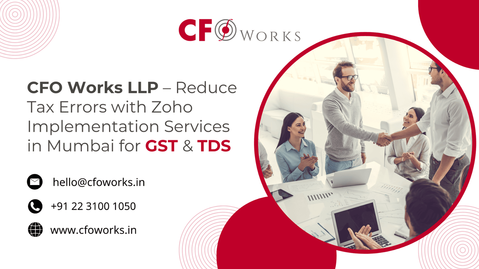 CFO Works LLP – Reduce Tax Errors with Zoho Implementation Services in Mumbai for GST & TDS