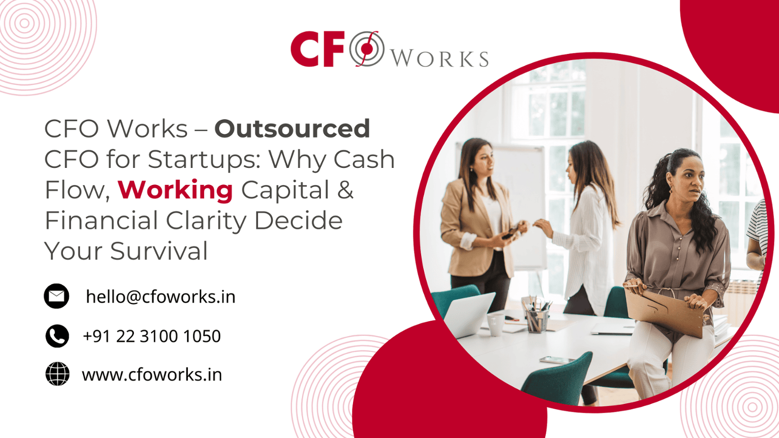 CFO Works – Outsourced CFO for Startups: Why Cash Flow, Working Capital & Financial Clarity Decide Your Survival