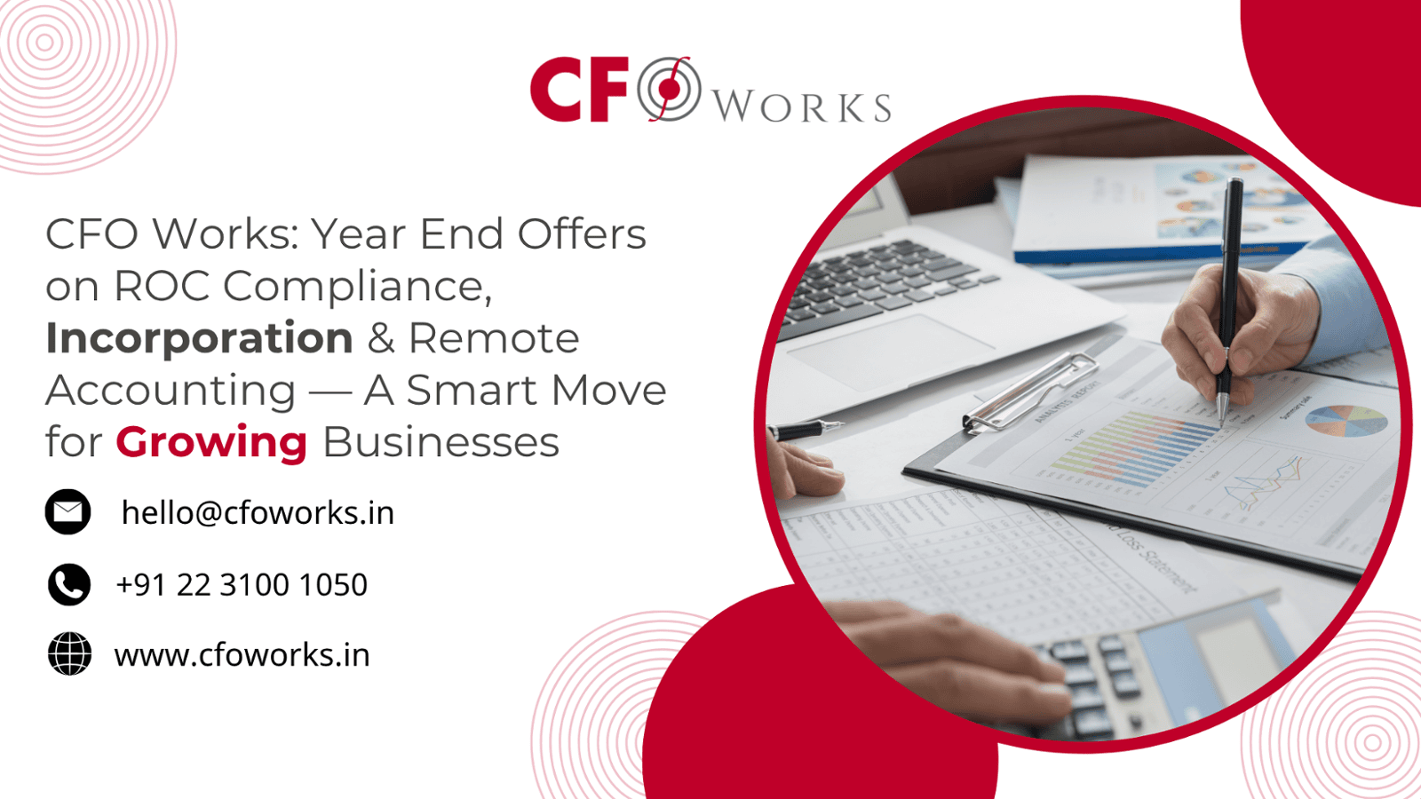 CFO Works: Year End Offers on ROC Compliance, Incorporation & Remote Accounting — A Smart Move for Growing Businesses