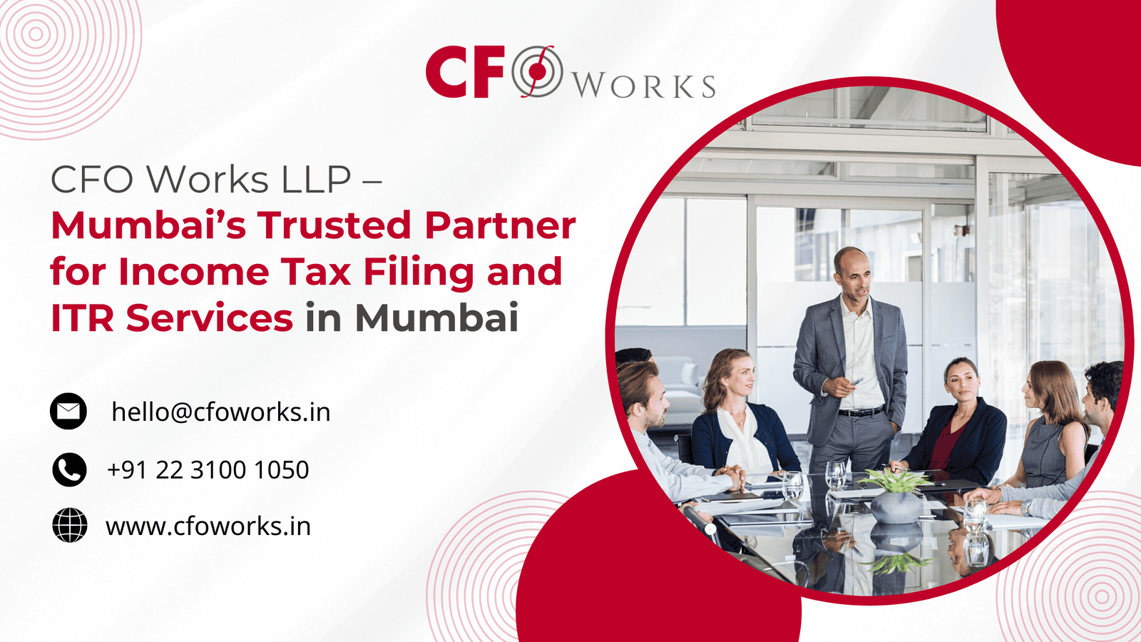 CFO Works LLP – Mumbai’s Trusted Partner for Income Tax Filing and ITR Services in Mumbai