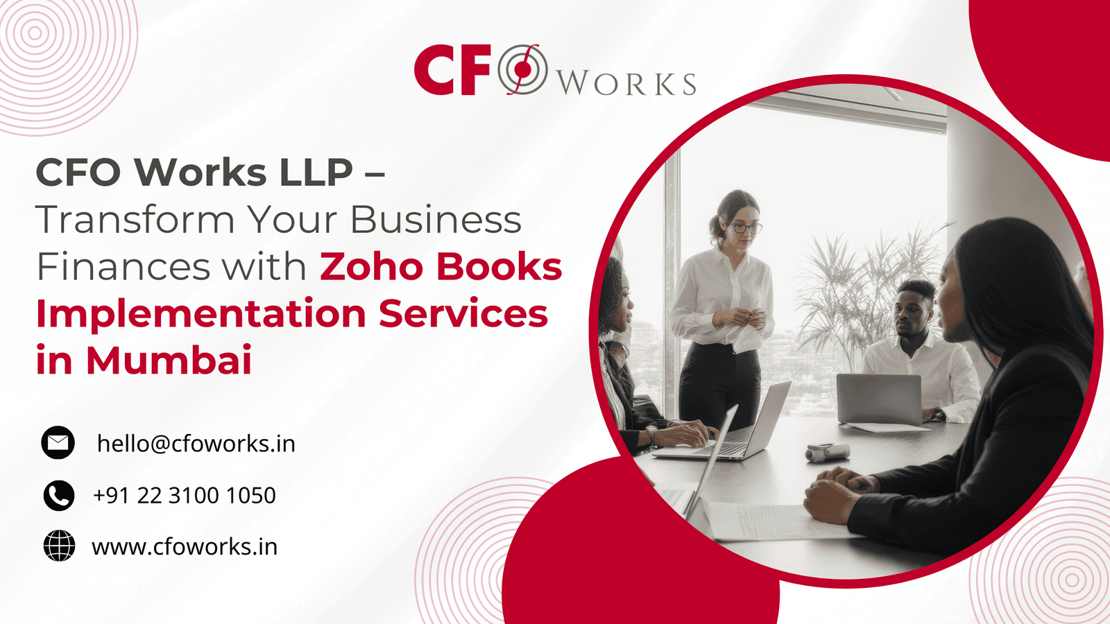 CFO Works LLP – Transform Your Business Finances with Zoho Books Implementation Services in Mumbai