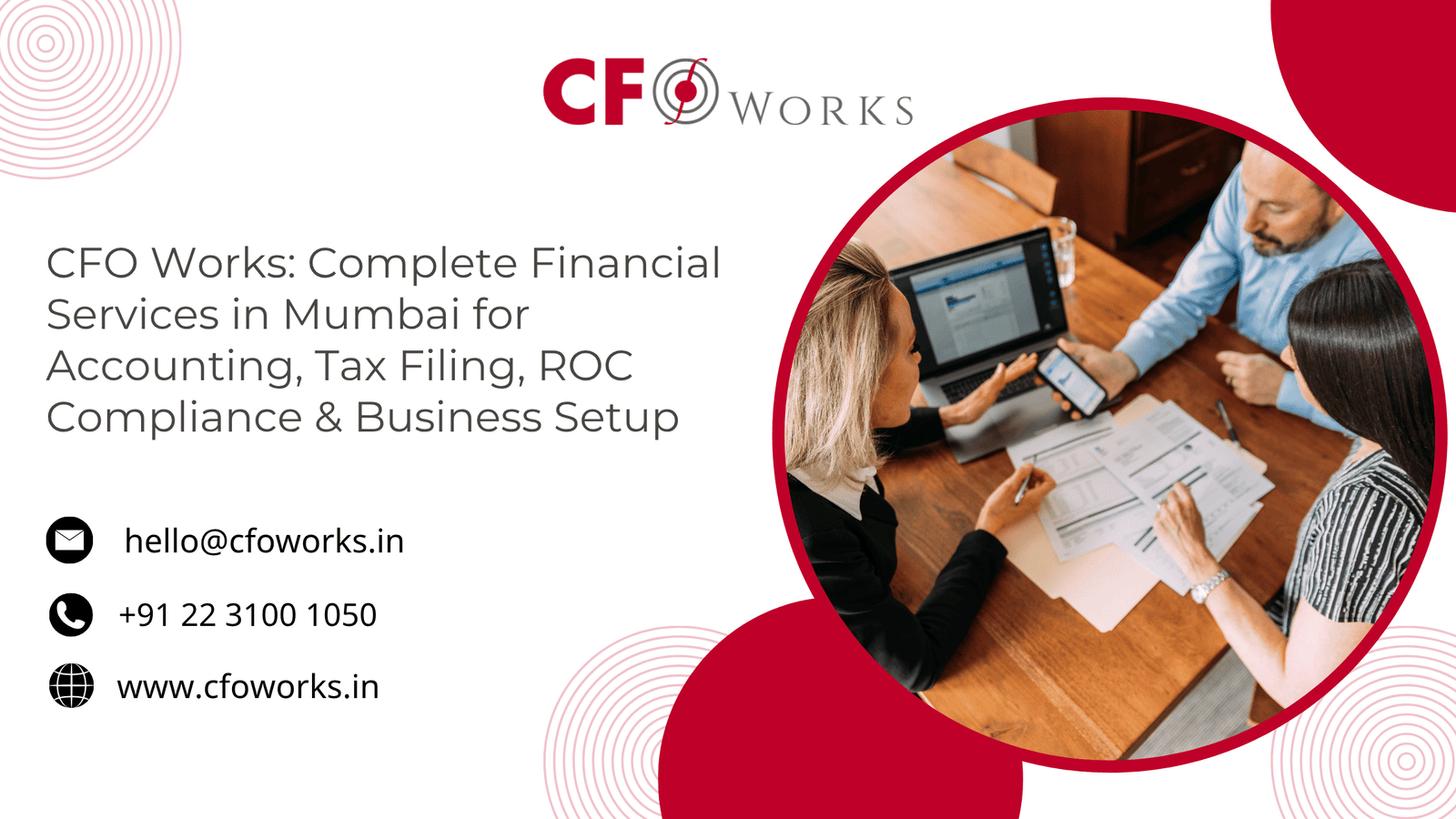 CFO Works: Complete Financial Services in Mumbai for Accounting, Tax Filing, ROC Compliance & Business Setup